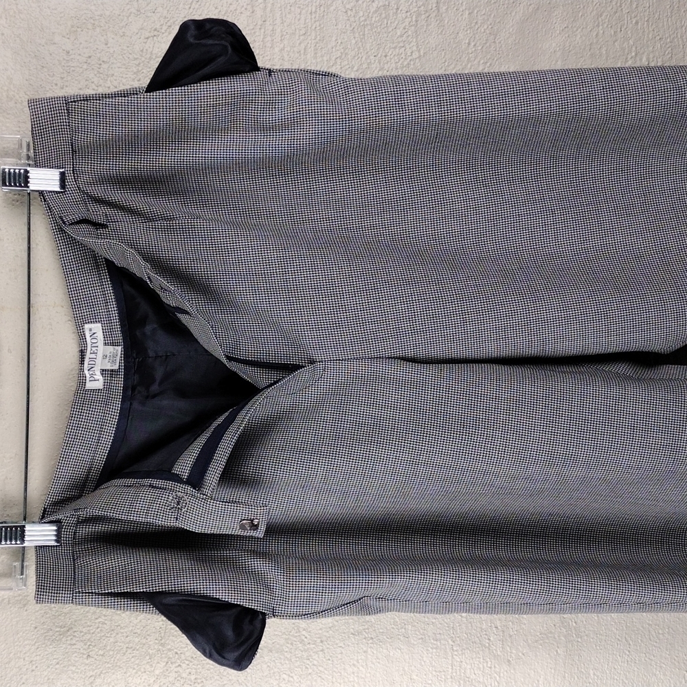 Pendleton Black Mini Gingham Check High Rise Flat… - image 4